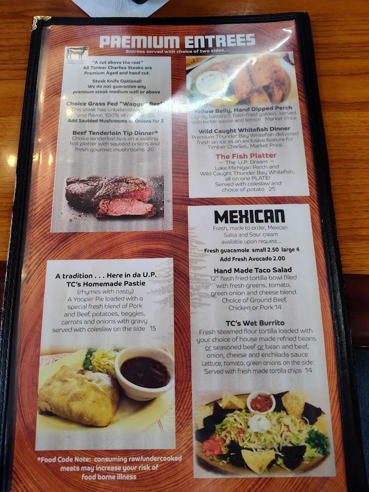 Timber Charlie's Food & Spirit Menu image 2