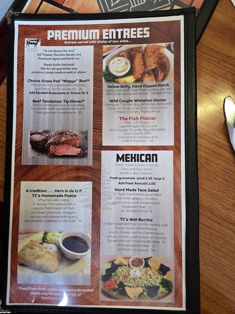 Timber Charlie's Food & Spirit Menu image 4