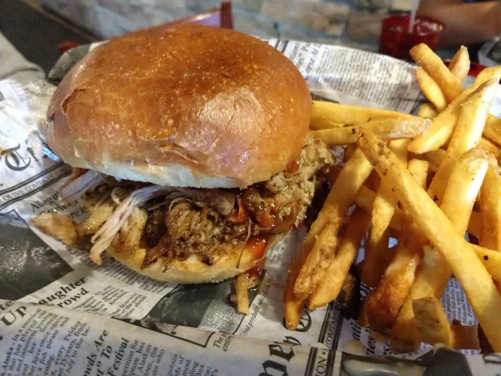 Pulled Pork Sandwich with Fries